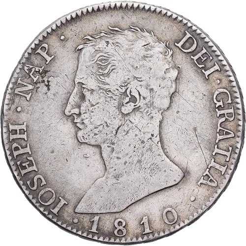 [#1509481] スペイン、ホセ1世ボナパルト、20レアル、1810年、マドリード、銀貨、VF(30-35)