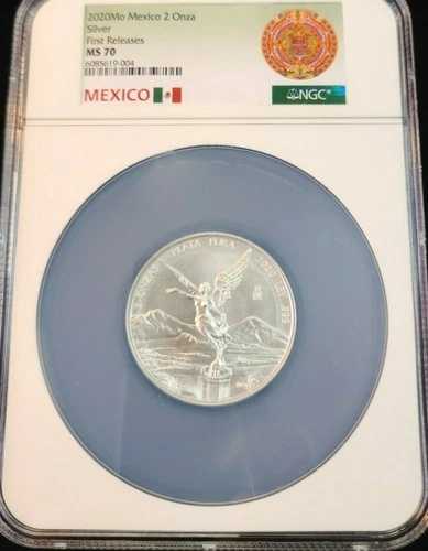 2020年 メキシコ シルバー リベルタッド 2 オンザ NGC MS 70 キーデート 非常に希少 パーフェクトコイン