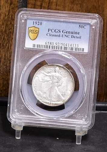 1920年ウォーキング・リバティ・ハーフダラー - PCGS未鑑定、クリーニング済み (#58356-L)