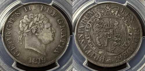 1819 VF35 イギリス 1/2クラウン S-3789 PCGS GRADED Very Fine #415