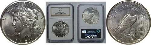 1927年ピースダラー NGC MS-64