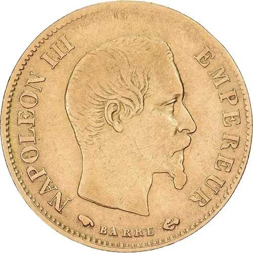 [#1213790] フランス、10 フラン、ナポレオン 3 世、1860 年、パリ、ゴールド、VF、ガドゥリー:1014