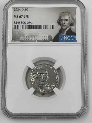 2024 D ジェファーソン ニッケル KEY DATE 5c NGC MS 67 6FS?すぐに発送可能?発行枚数少