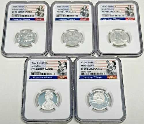 2023-S シルバー アメリカン 女性用 5枚 クォーターコインセット - NGC PF70UC - ?COINGIANTS?