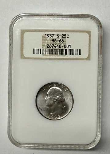 1937-S 25セントワシントンクォーター NGC MS66