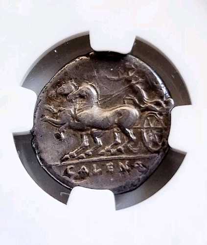 カンパニア カレス アテナ ディドラクマ NGC VF 古代銀貨 希少!
