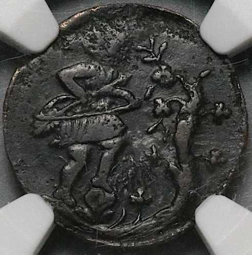 1828 NGC XF デュランゴ メキシコ 1/8 リアル オクタボ 子供用 弓矢 木 コイン (25092201D)