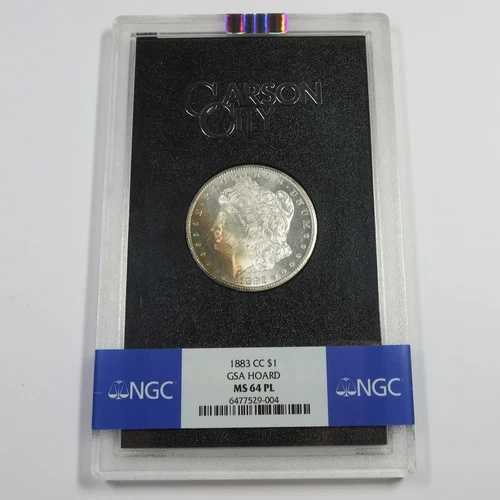 送料無料】1883 CC NGC MS64 PL - GSA HOARD - シルバー モルガン