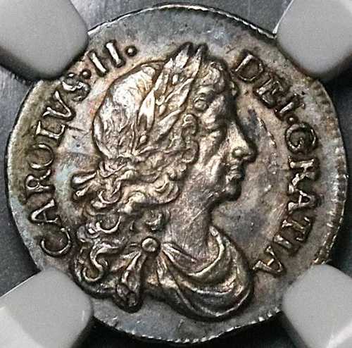 1678/6 NGC AU 58 チャールズ2世 2ペンス グレートブリテン銀貨 POP 1/1 (23013102C