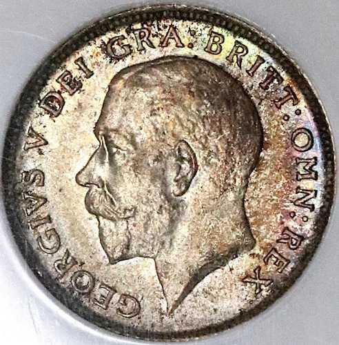 1924年 NGC MS 66 6ペンス ジョージ5世 イギリス ヴィンテージ ホルダーコイン POP 4/0 (22091901D)