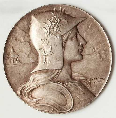 スイス - 1901年 - 「ルツェルン射撃祭」銀メダル - NGC MS62