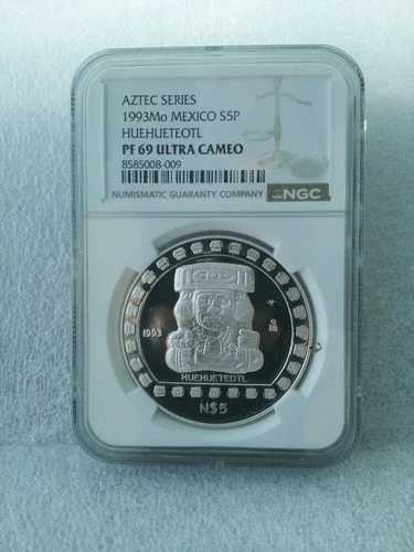メキシコ 5 ペソ ウエウエテオトル 1993 NGC PF69