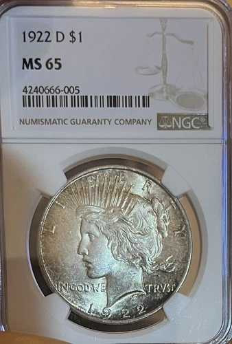 1922-D NGC MS65 ピースシルバードル