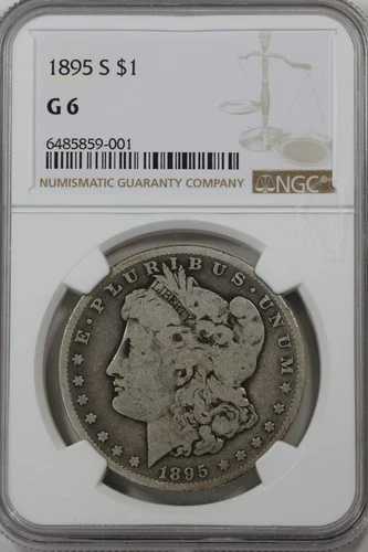 1895年-S 1.00 NGC G06 モーガンシルバードル ミスリバティヘッドドル $1- 128,700円