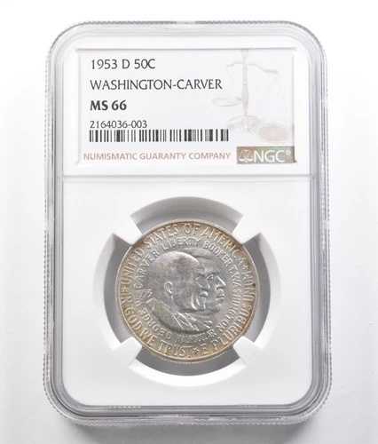 1953-D ワシントン・カーバー記念ハーフドル MS66 NGC *0805