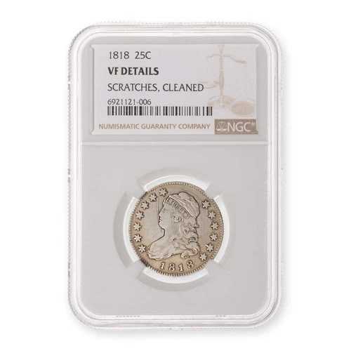 米国25セント 1818 NGC VF-20