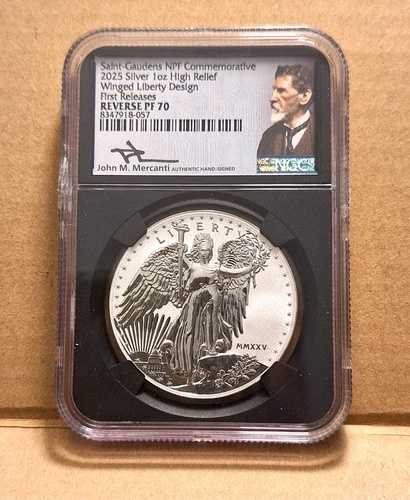 2025 NPF セント・ゴーデンズ ウィングド・リバティ UHR 1オンス リバース・プルーフ PF70 NGC ? MERCANTI