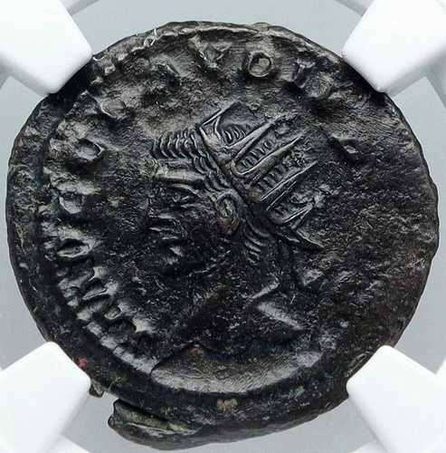 クラウディウス2世ゴティクス アンティーク 古代ローマコイン 268年 ダブルデナリウス NGC i88749