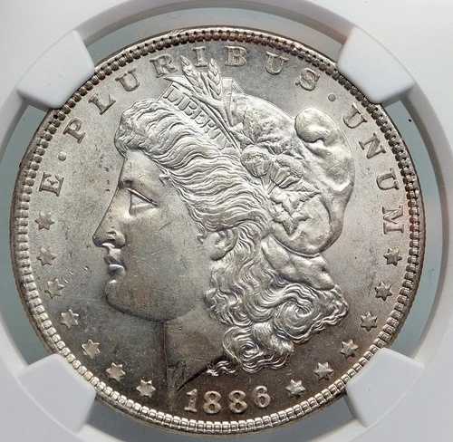 1886年 P アメリカ合衆国 シルバー モルガン USドルコイン イーグル NGC i87449