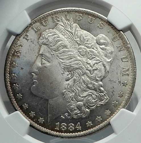 1884年 アメリカ合衆国 銀製 モルガン USドルコイン イーグル NGC MS i79594