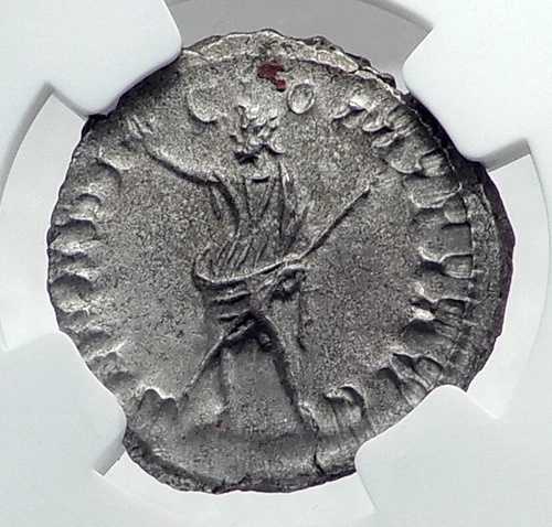 POSTUMUS 本物のガリアローマ帝国 267AD トリアー古代コイン SERAPIS NGC i81356