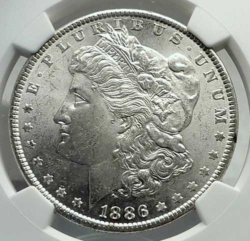 1886年 アメリカ合衆国 銀貨 モルガン USドル イーグル NGC MS i79828