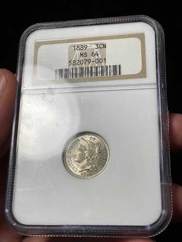1889 3CN NGC MS64 3セントニッケル ナイスタイプコイン