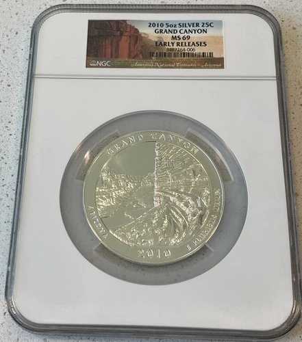 2010 グランドキャニオン ATB NGC MS69 早期リリース 5 オンス シルバー。｜WORLD RESOURCE【QUEEN店】