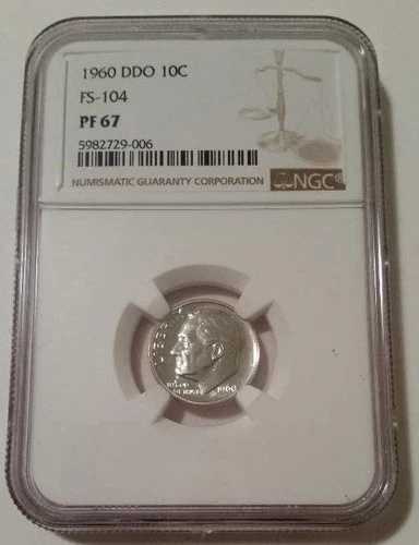 1960年 ルーズベルト ダイム DDO バラエティ FS-104 プルーフ PF67 NGC