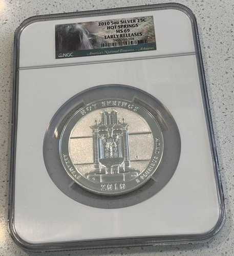 2010 ホット スプリングス ATB NGC MS69 早期リリース 5 オンス シルバー。｜WORLD RESOURCE【QUEEN店】