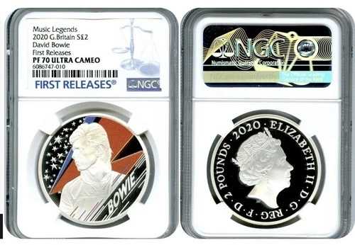 2020 2PD 英国製 1オンス シルバー プルーフ デヴィッド・ボウイ NGC PF70 UCAM ファーストリリース