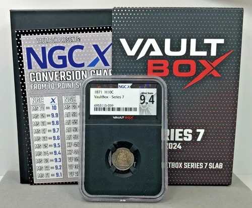 1871年 アメリカ リバティ シーテッド ハーフダイム H10C NGCX ミントステート 9.4 ~ NGC MS64 ~ トナー