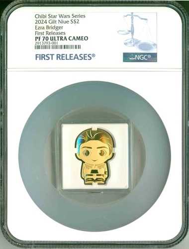 2024 ニウエ S$2 ちびスターウォーズ シリーズ ギルト エズラ ブリッジャー FR NGC PF70 UC COA OGP