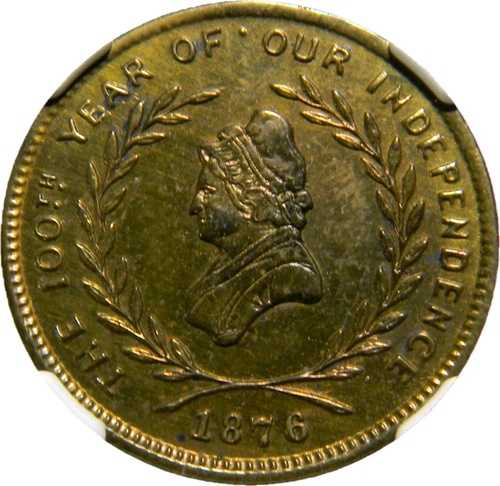 1876年 マーサ・ワシントン記念メダル NGC MS 63 G H ラヴェット作 (11-8)｜WORLD RESOURCE【QUEEN店】