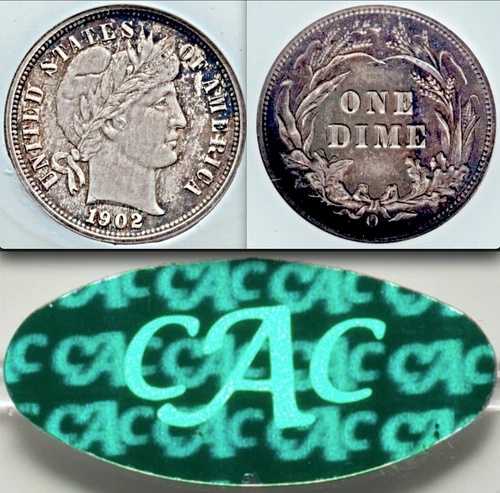 1902-O NGC MS62 CAC Pop ONE ? NGC Pop 135 全グレード ?? バーバーダイム セミキー 10C