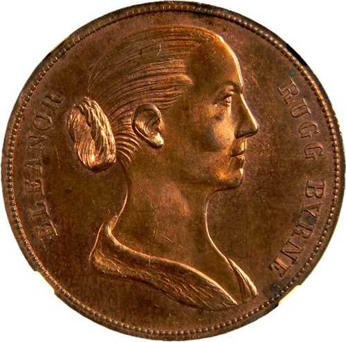 1859年ニューヨーク・バーンオーレ金貨 NGC MS 64 RB G H ラヴェット作 (18-9)