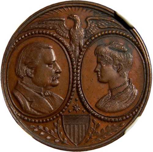 1888年 クリーブランド大統領夫妻記念戦役勲章 NGC MS 64 BN (41-7)