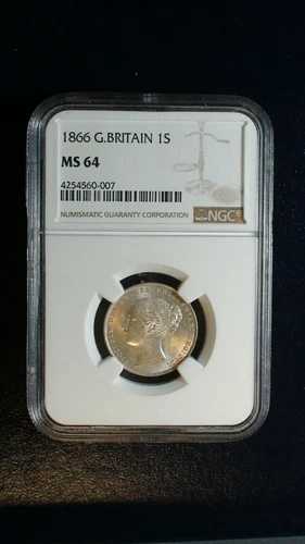 1866年 イギリス 1シリング NGC MS64 ニアジェム 1S シルバーコイン 今すぐ購入!