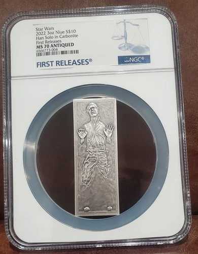 2022年 スター・ウォーズ NGC MS 70 NIUE 3オンス シルバー 10ドル 「ハン・ソロ・イン・カルノワ」 初リリース