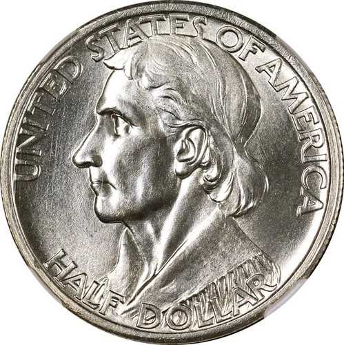 1935/34 ダニエル・ブーン生誕200周年記念ハーフ MS65 NGC / 邪魔するものは一切なし!