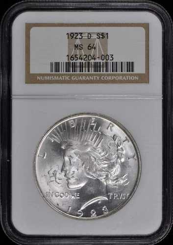 1923-D 平和ドル S$1 NGC MS64｜WORLD RESOURCE【QUEEN店】