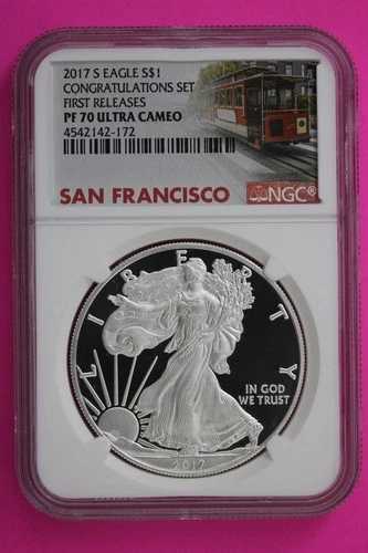 2017 S PF 70 プルーフ DCAM シルバー アメリカンイーグル コングラチュレーションズセット NGC 271