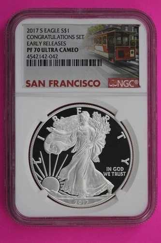 2017 S PF 70 シルバー アメリカンイーグル お祝いセット早期リリース NGC 526 113,850円