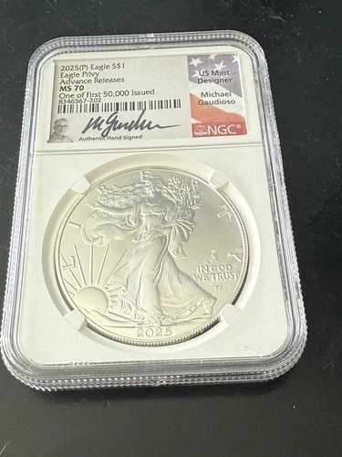 2025(P) ASE *イーグル・プリヴィ* NGC MS70 アドバンスドリリース 50,000個中1個 ガウディオソ