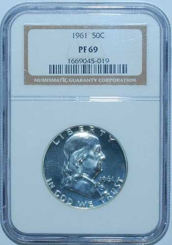 1961年 NGC PR69 プルーフストライク フランクリン ハーフダラー