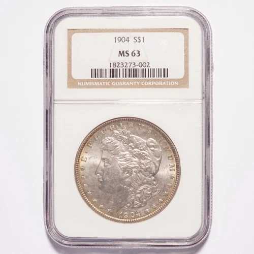 1904年 モルガン銀貨 NGC MS63