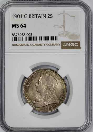 1901年 イギリス 銀貨 2S フローリン NGC MS 64 114,950円