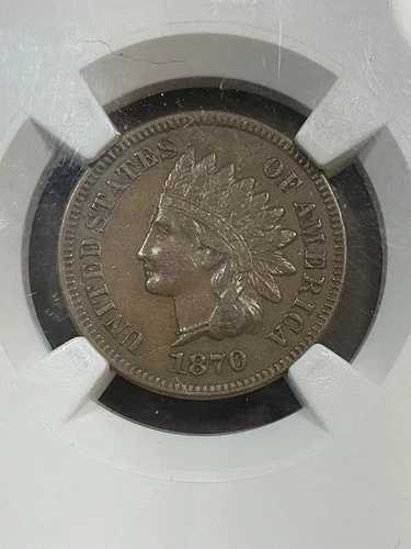 NGC AU53 1870 インディアンヘッドセント 希少な日付入り グレードにふさわしい 114,950円
