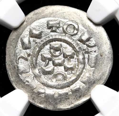 イタリア諸州、ミラノ。アンリ3世-5世（1039-1125年）、銀製デナロ、NGC MS65 宝石 BU