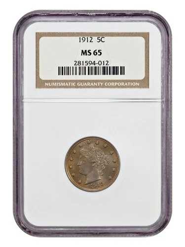 1912 5C NGC MS65 - リバティニッケル